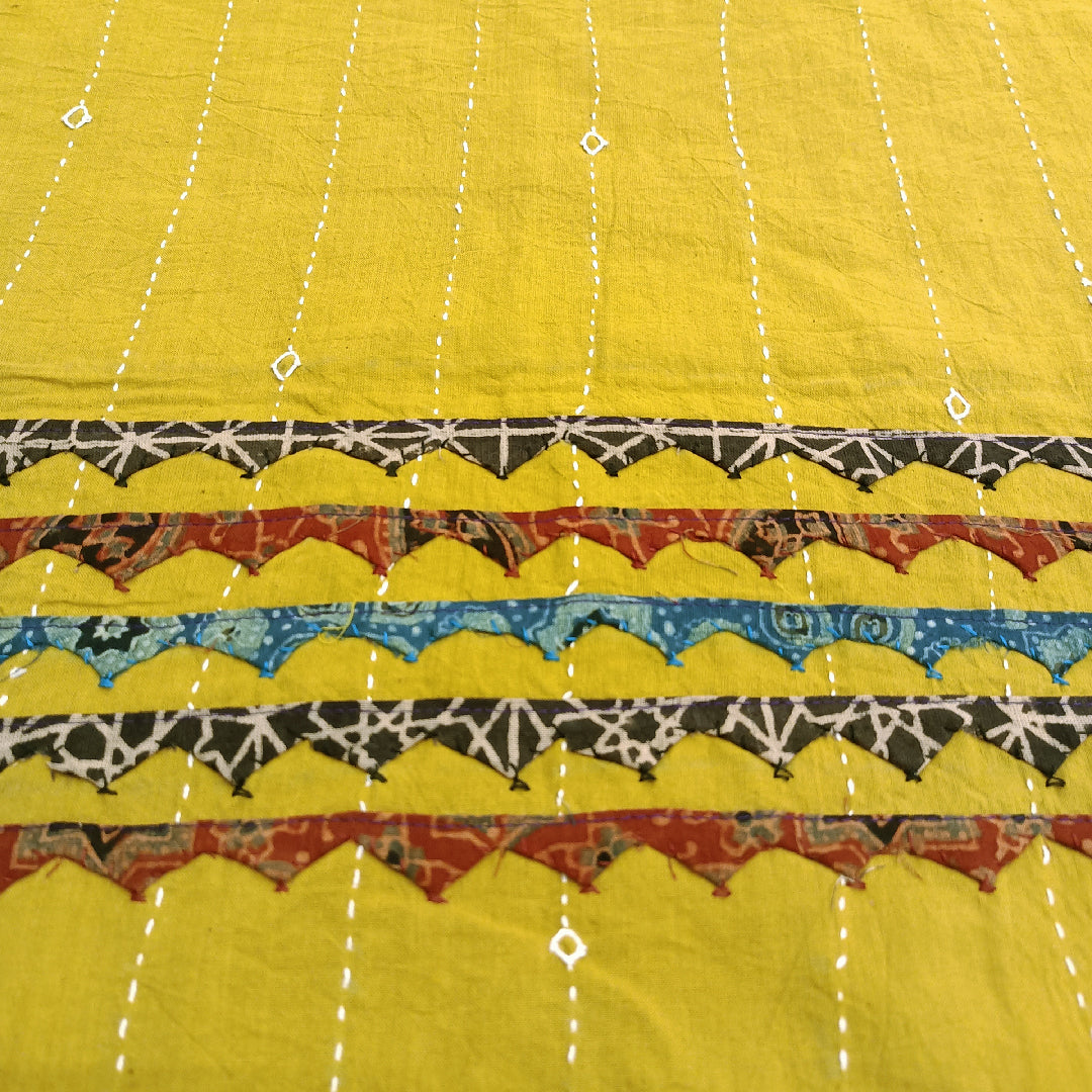 Ajrakh, Applique, and Embroidery