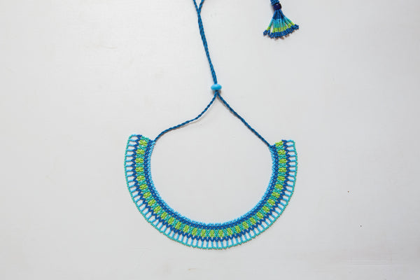 Anvi Shah's Beaded Beauties: Blues and Light Green