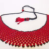Anvi Shah's Beaded Necklace: Red and Black