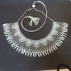 Anvi Shas's Beaded Necklace: White and Grey