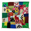 Small Patched and Embroidered Kavandi Baby Quilt: Mutlicolour