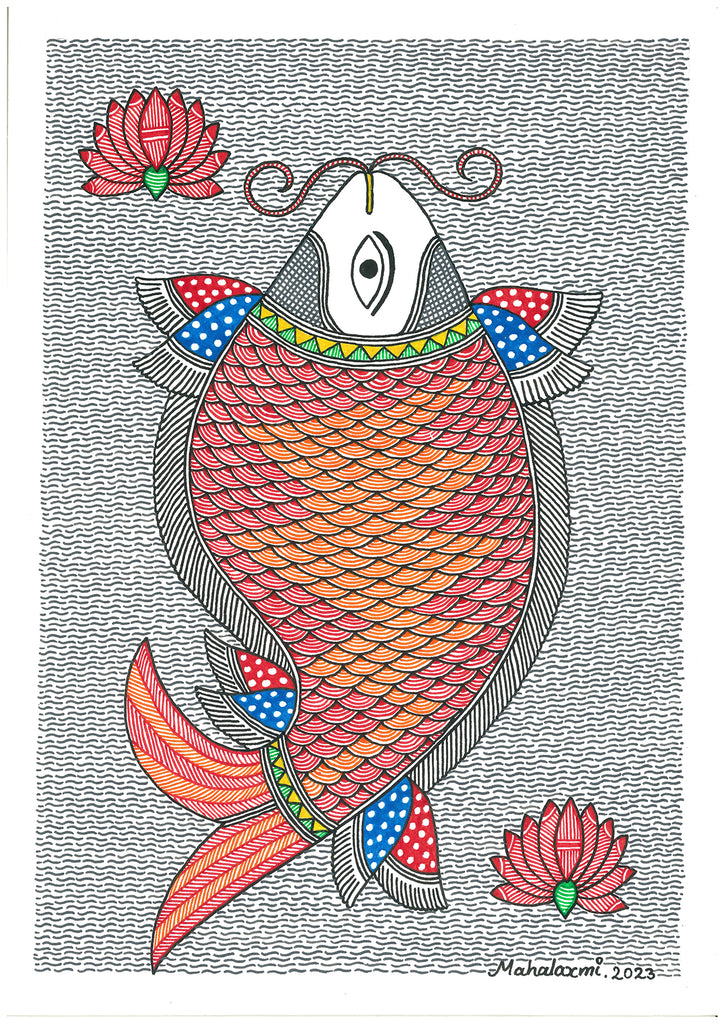 Mithila Art | Giant Rohu