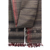 Bhujodi Ikat Tussah Silk Stole: Natural Iron Black