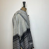 Bhujodi Kala Cotton Stole: Black and White