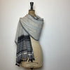 Bhujodi Kala Cotton Stole: Black and White