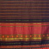 Bhujodi Striped Cotton Dupatta: Black, Maroon, Orange