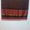 Bhujodi Striped Cotton Dupatta: Black, Maroon, Orange