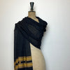 Bhujodi Striped Cotton Stole: Black