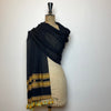 Bhujodi Striped Cotton Stole: Black