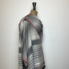 Bhujodi Striped Cotton Stole: Black and White