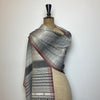 Bhujodi Striped Cotton Stole: Black and White