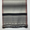 Bhujodi Striped Cotton Stole: Black and White