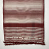 Bhujodi Striped Cotton Stole: Red and White