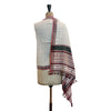 Bhujodi Striped Cotton Stole: Red, Black and White