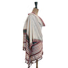 Bhujodi Striped Cotton Stole: Red, Black and White