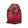 Checks: Hand Printed Tussah Silk Stole: Pink