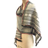 Bhujodi Ikat Silk Stole: Natural Iron Grey