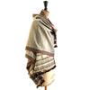 Bhujodi Ikat Silk Stole: Natural Iron Grey