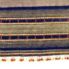 Bhujodi Ikat Silk Stole: Natural Indigo and Sappanwood