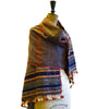 Bhujodi Ikat Silk Stole: Natural Indigo and Sappanwood