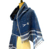 Natural Indigo Jamdani Stole: Trishul