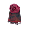 Modernist Jamdani Silk Stole: Building Blocks: Maroon