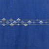 Natural Indigo Hand Spun Muslin Jamdani Stole: Indigo Blue