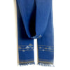 Natural Indigo Hand Spun Muslin Jamdani Stole: Indigo Blue