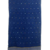 Natural Indigo Muslin Jamdani Stole: Charball: Indigo Blue