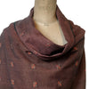 Natural Madder Jamdani Stole: Chowki: Brown