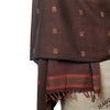 Natural Madder Jamdani Stole: Chowki: Brown