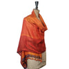 Tricolour Mulberry Jamdani Silk Stole: Red
