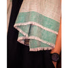 Zari Pattadar Petit Stripes Shawl: Emerald
