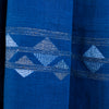 Random Diamond Handwoven Jamdani Dupatta: Indigo