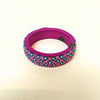 Pair of Beaded Bangles: Pink and Blue (Set of 2)