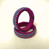 Pair of Beaded Bangles: Pink and Blue (Set of 2)