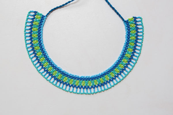 Anvi Shah's Beaded Beauties: Blues and Light Green