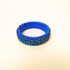 Pair of Beaded Bangles: Blue and White (Set of 2)