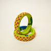 Pair of Beaded Bangles: Pale Green and Red (Set of 2)