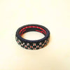 Pair of Beaded Bangles: Black and White (Set of 2)