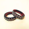 Pair of Beaded Bangles: Black and White (Set of 2)