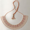 Anvi Shah's Beaded Necklace: Pink and White