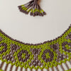 Anvi Shah's Beaded Necklace: Green and Brown