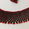 Anvi Shah's Beaded Necklace: Black and Red