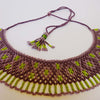 Anvi Shah's Beaded Necklace: Brown and Green