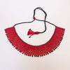 Anvi Shah's Beaded Necklace: Red and Black