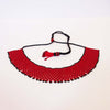 Anvi Shah's Beaded Necklace: Red and Black
