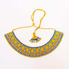 Anvi Shah's Beaded Necklace: Yellow, Blue, and Orange