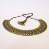 Anvi Shah's Beaded Necklace: Green and Brown