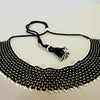 Anvi Shah's Beaded Necklace: Black and White
